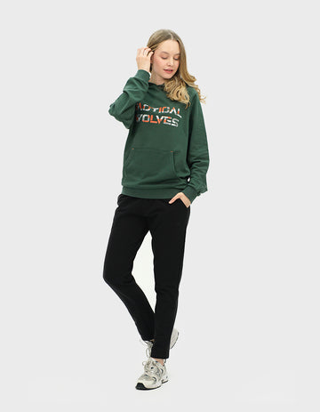 Tactical Wolves Oversize Digi Kamo Baskı Hoodie Yeşil