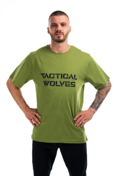 Tactical Wolves Oversize Siyah Baskılı Tshırt Yeşil - 8